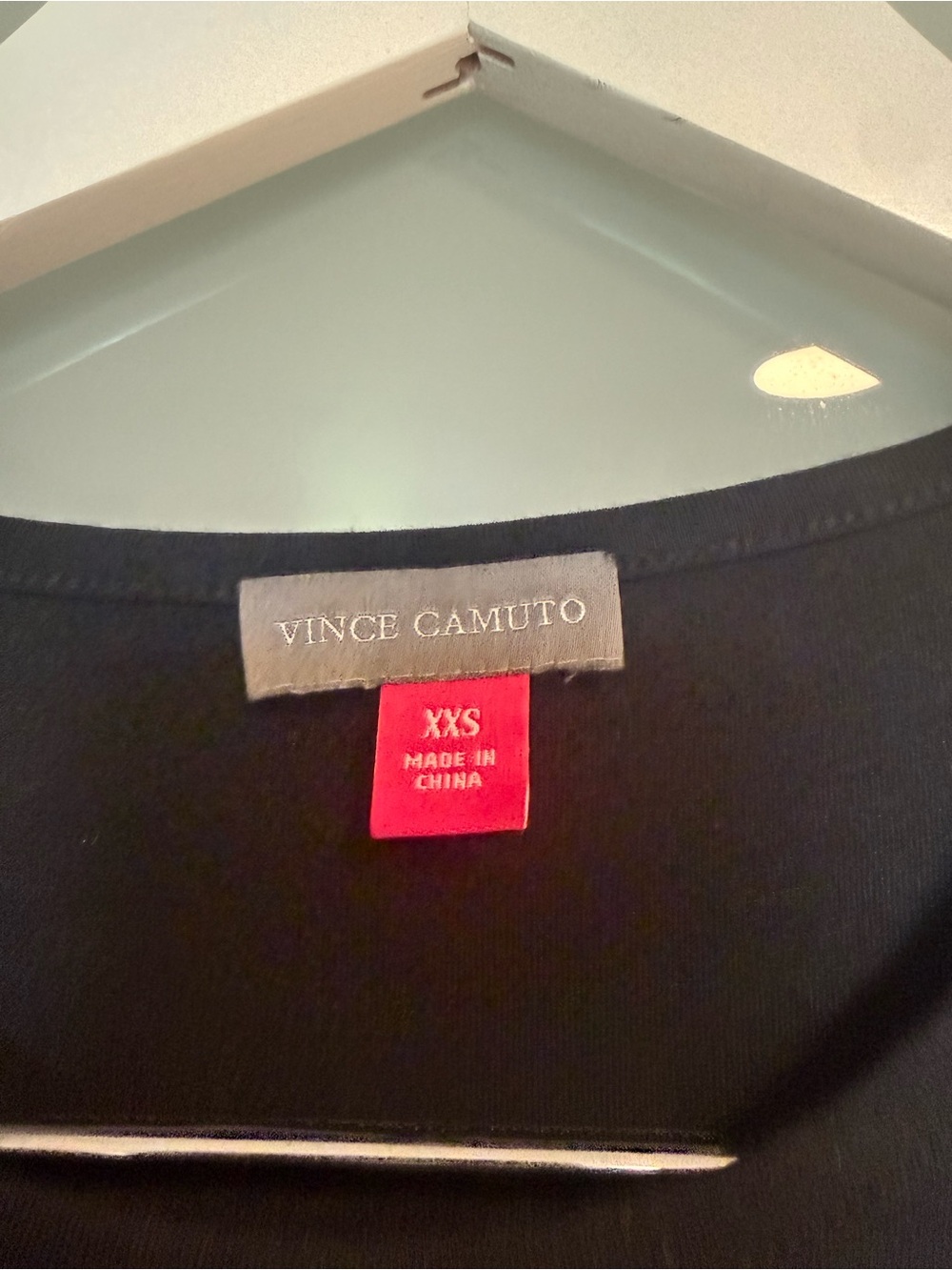 Vince Camuto Black Short Sleeve Studded Knit Tee - Picture 3 of 6